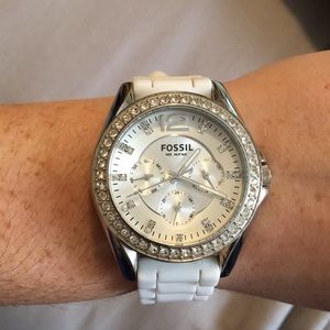 Fossil Gemstone Face watch